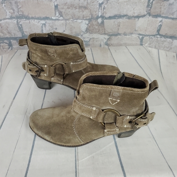 Josef Seibel Harness Sage Green Ankle Boots Size 39/8-8.5 Festival Cowgirl - Picture 10 of 16